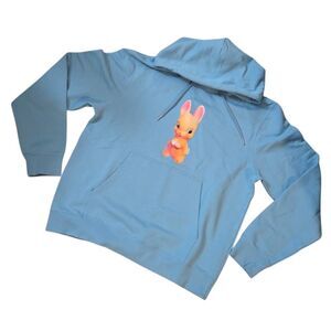 Sandro Pullover Bunnie Hoodie Bleu Clair XXLarge